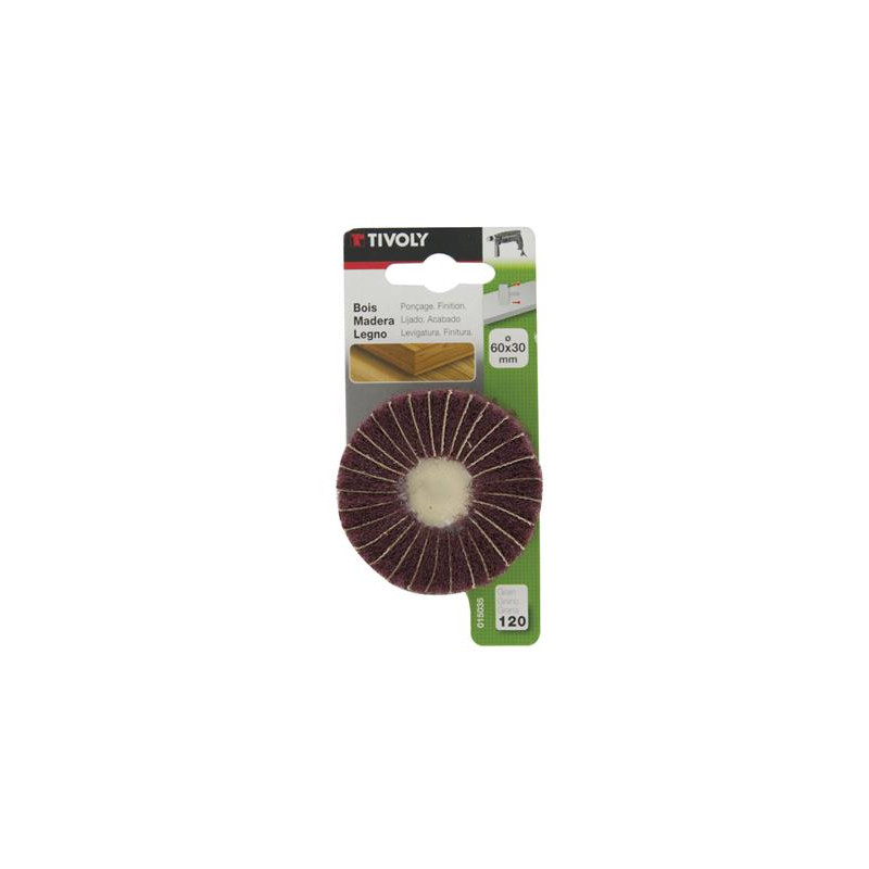 Roue à lamelles abrasives grain 80 Ø 60 x 30 mm
