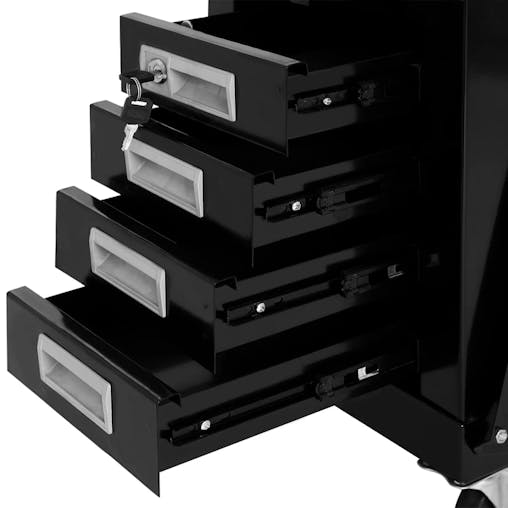 NNEVL Welding Cart with 4 Drawers Black