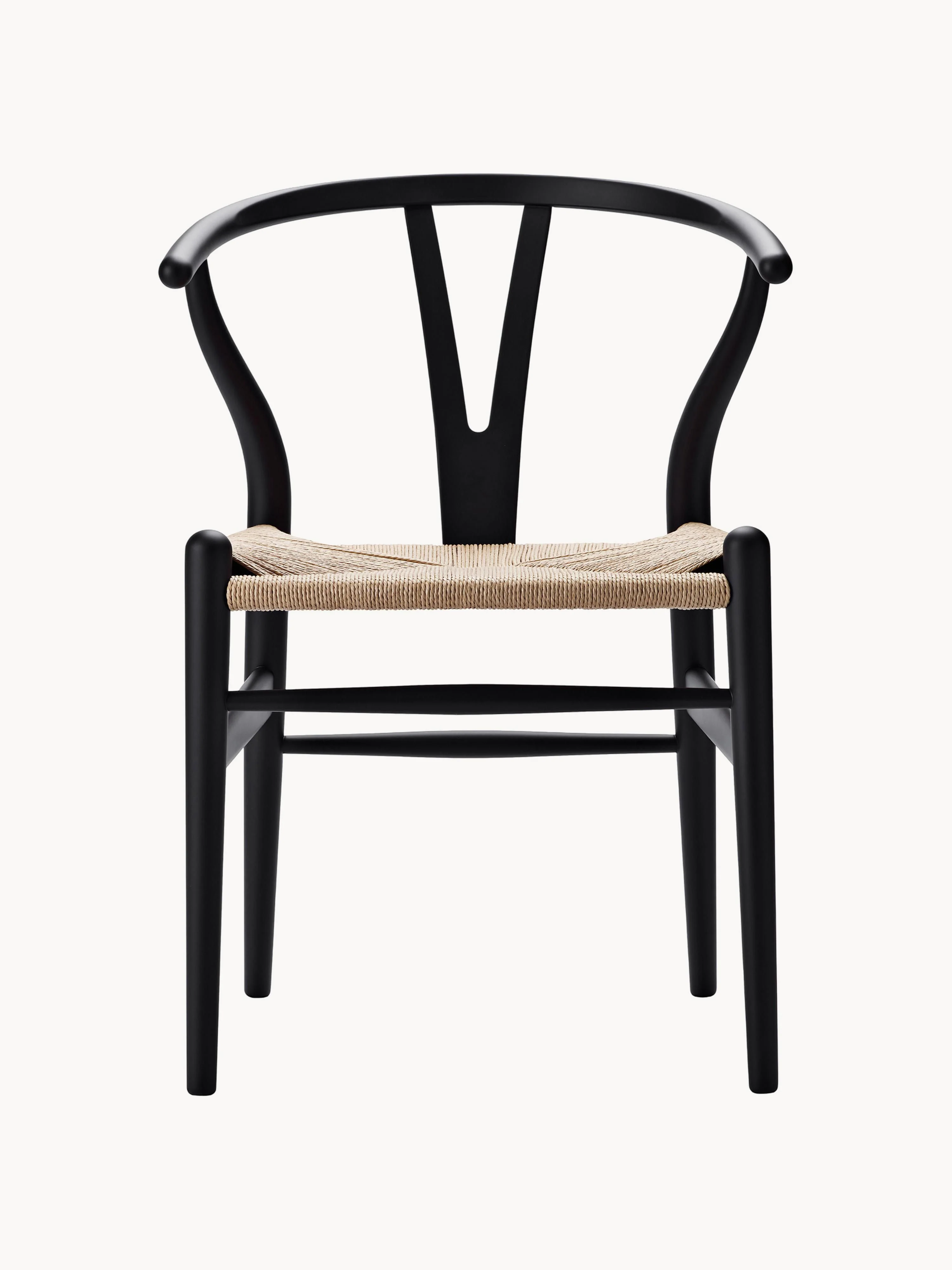 Holzstuhl CH24 Wishbone mit handgeflochtener Sitzfläche
