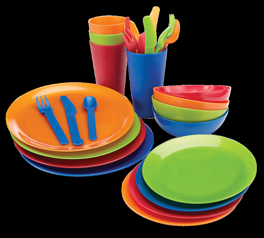 Outbound Acrylic Colourful Dinner Set, 33-pc