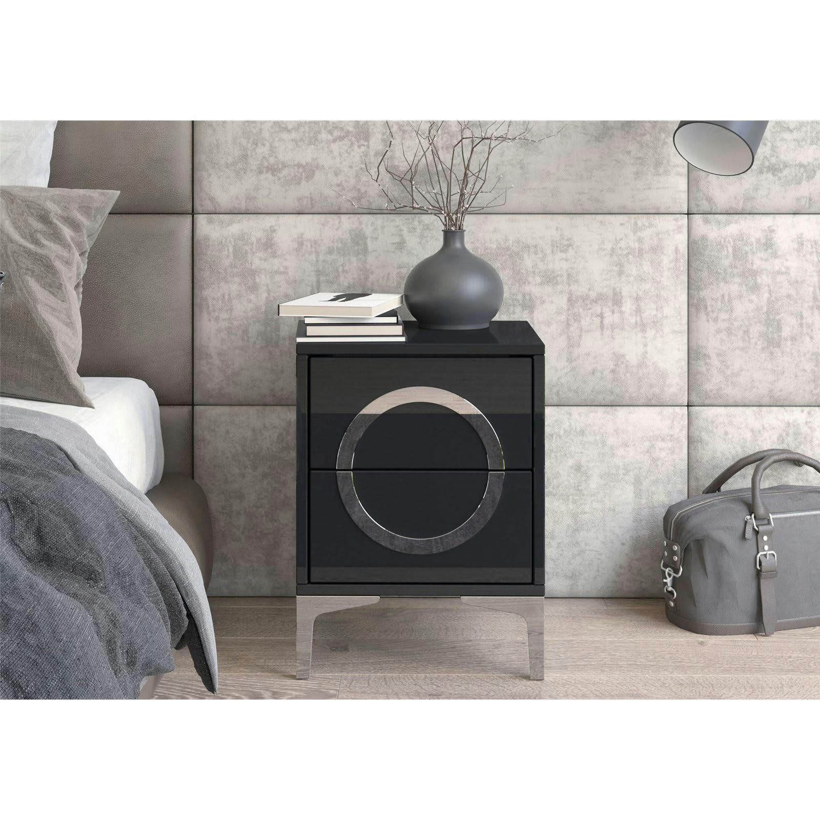 EVA - Table chevet Bois Noir