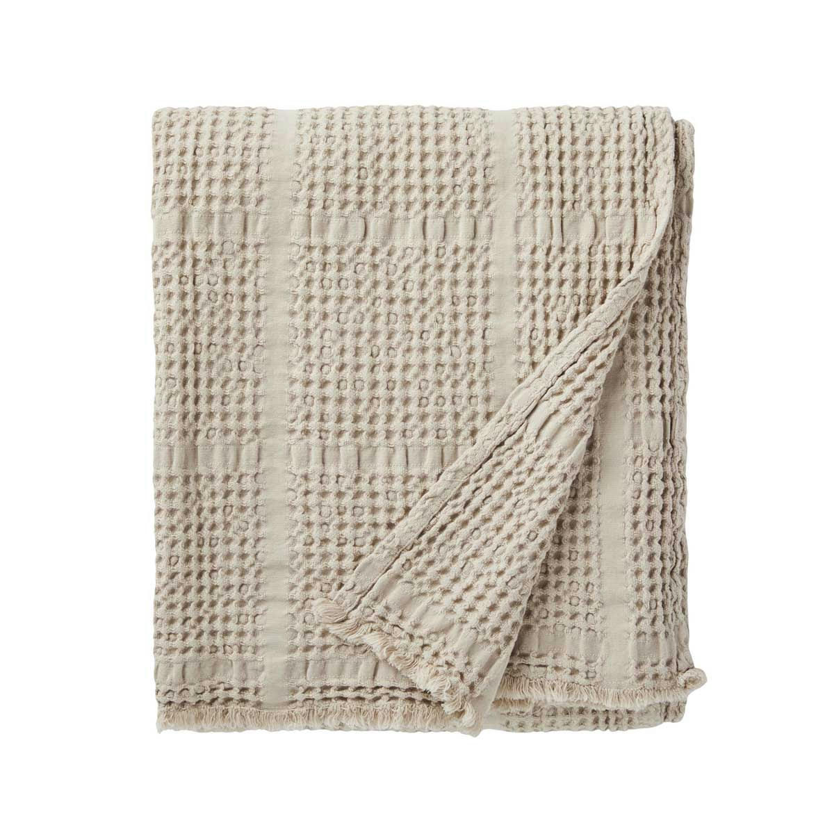YOGI - Couvre lit en jacquard de coton naturel 260x240