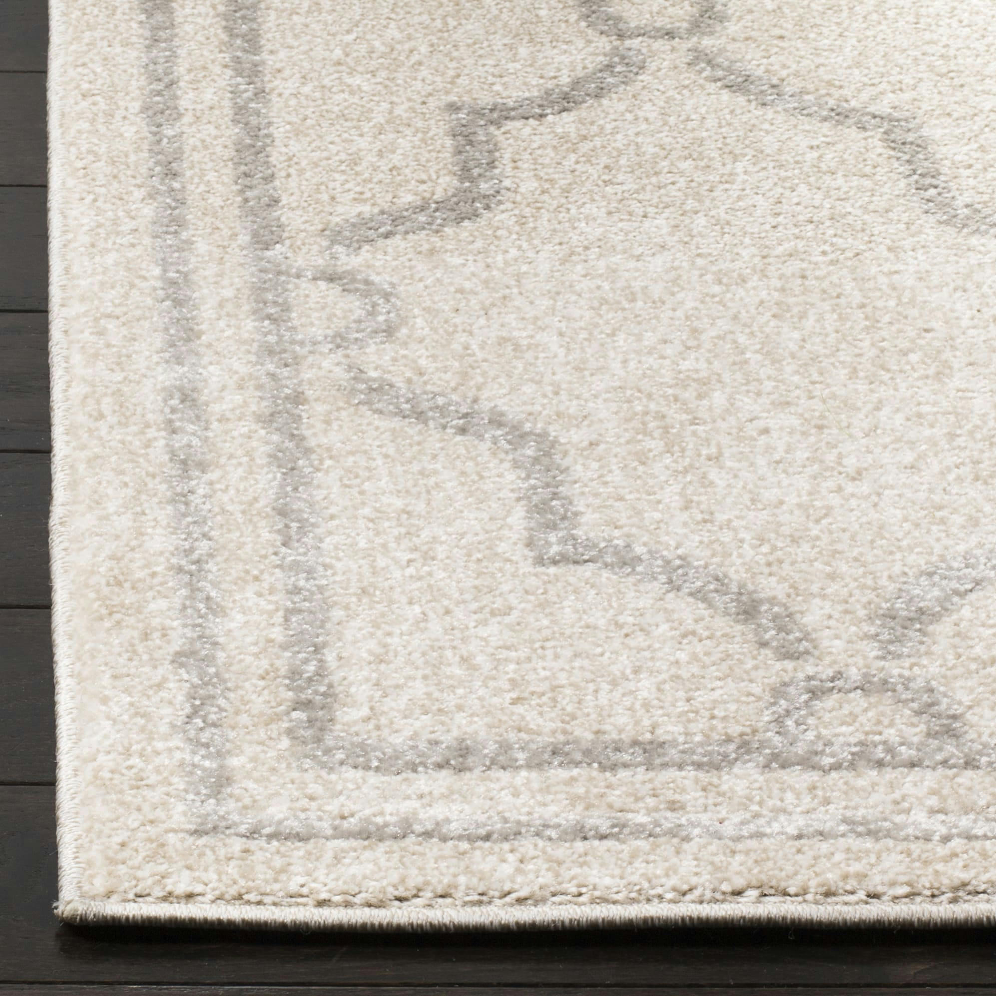 AMHERST - Tapis interieur & exterieur en ivoire & gris clair, 69 x 213 cm
