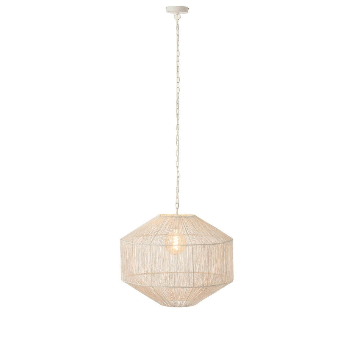 DEBRA - Suspension bohème en métal blanc