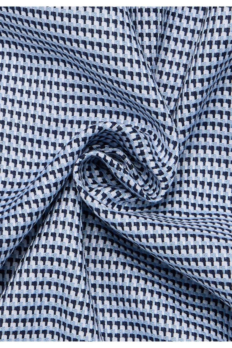 ETERNA Modern Fit Dynamic Cotton Hemd blau, Strukturiert
