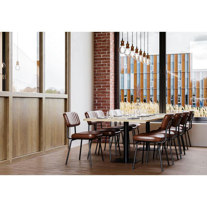 - Lot de 2 chaise bistrot vintage structure en métal