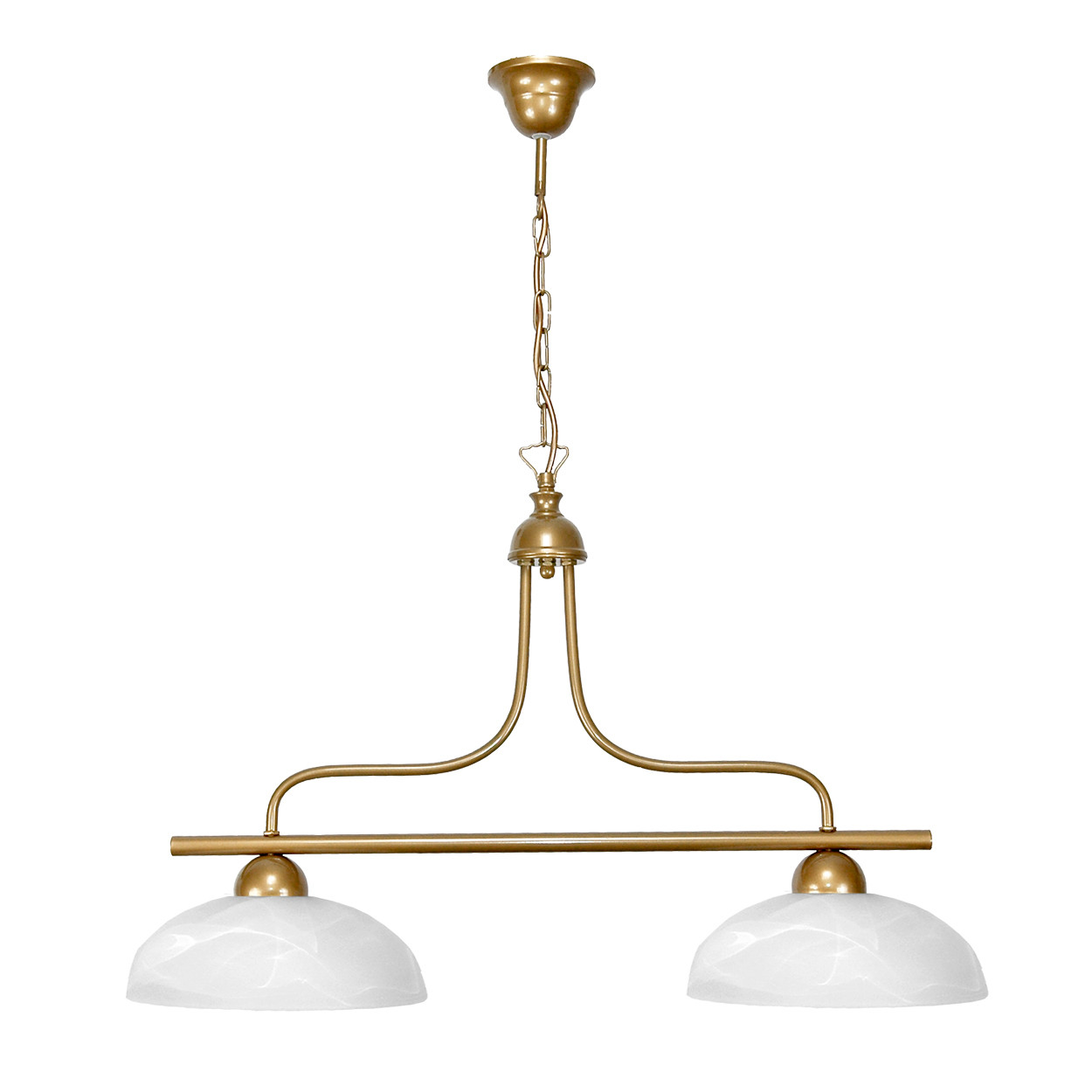 Lampa wisząca sufitowa EDYLIT żyrandol glamour złota LED 2xE27 NYKS 7-678