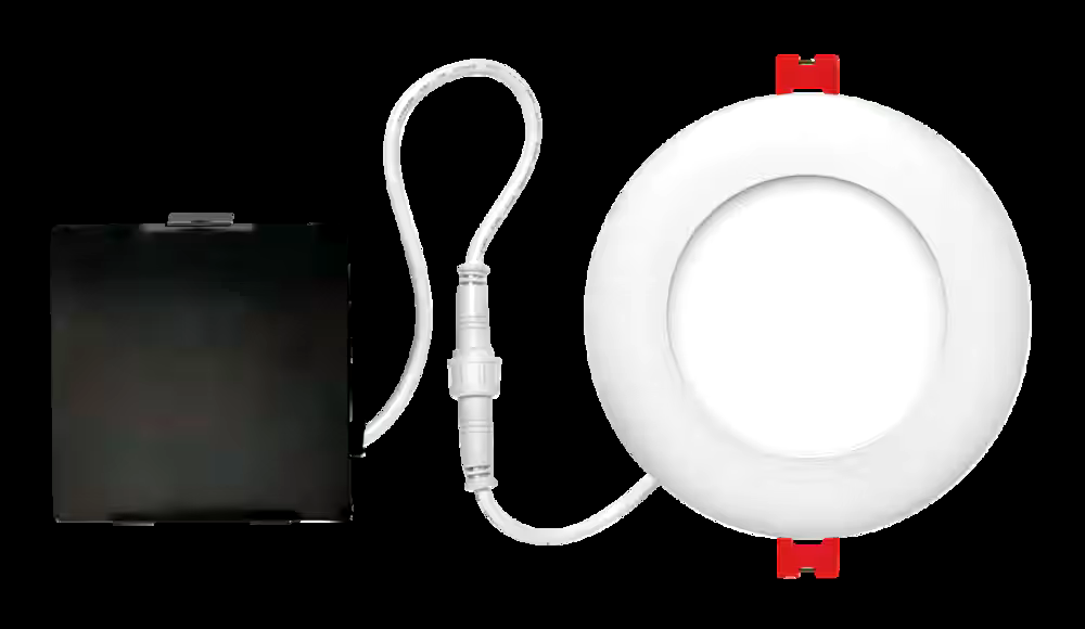 Globe Electric Ultra-Slim Round LED Warm White Recessed Lighting Kit, 4-in, Assorted Colours