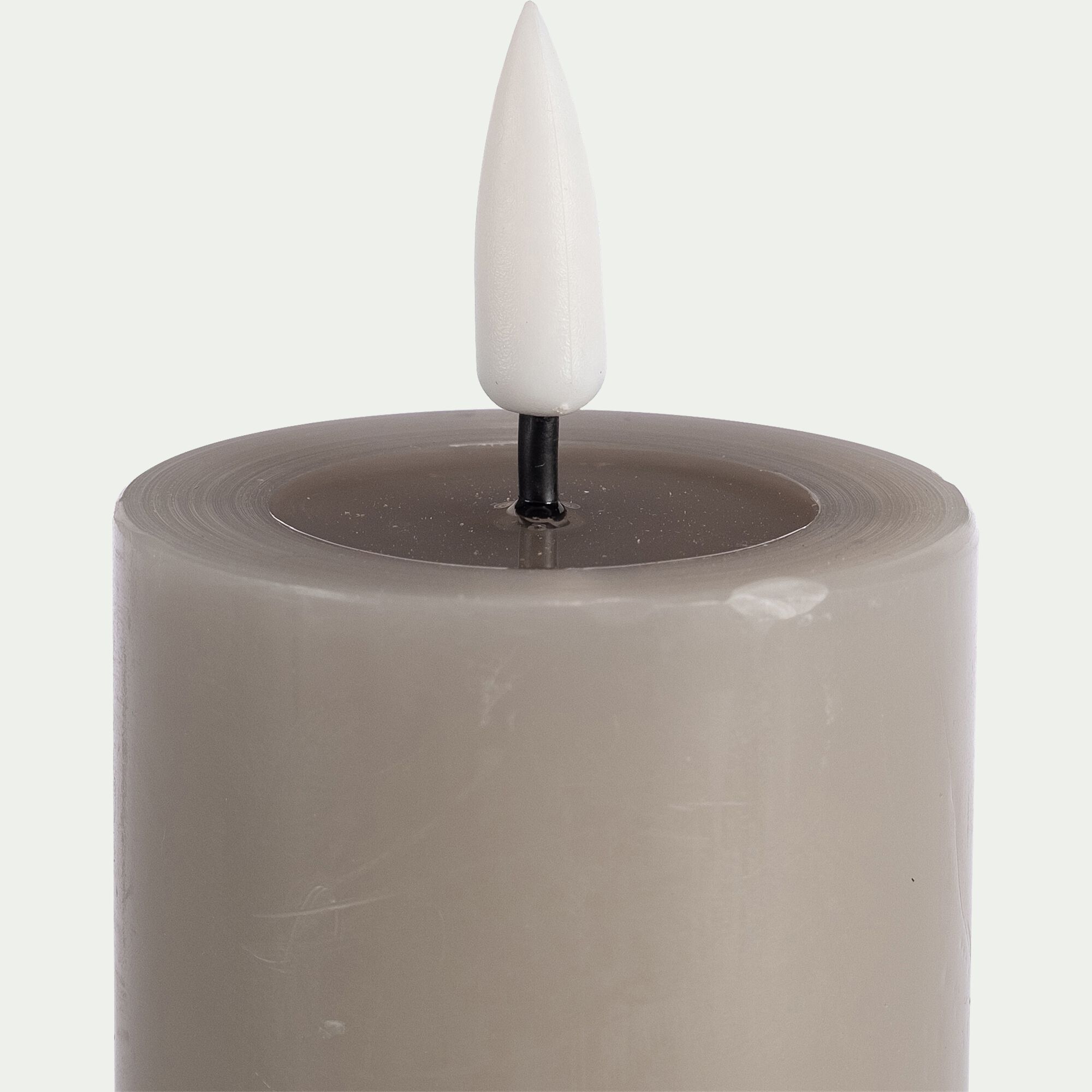 ARLANO - Bougie à LED D5XH12,5cm - taupe