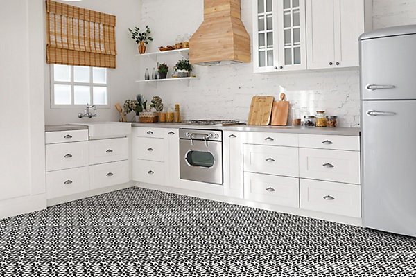 Carreaux vinyle Tulup 30x30 cm Fleur stylisée 9 pcs