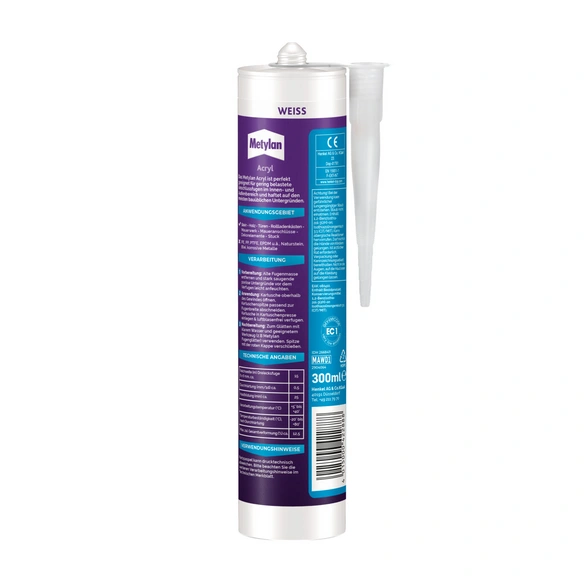 Fugendichtmasse »Wand   Decke Acryl«, weiß, 300 ml