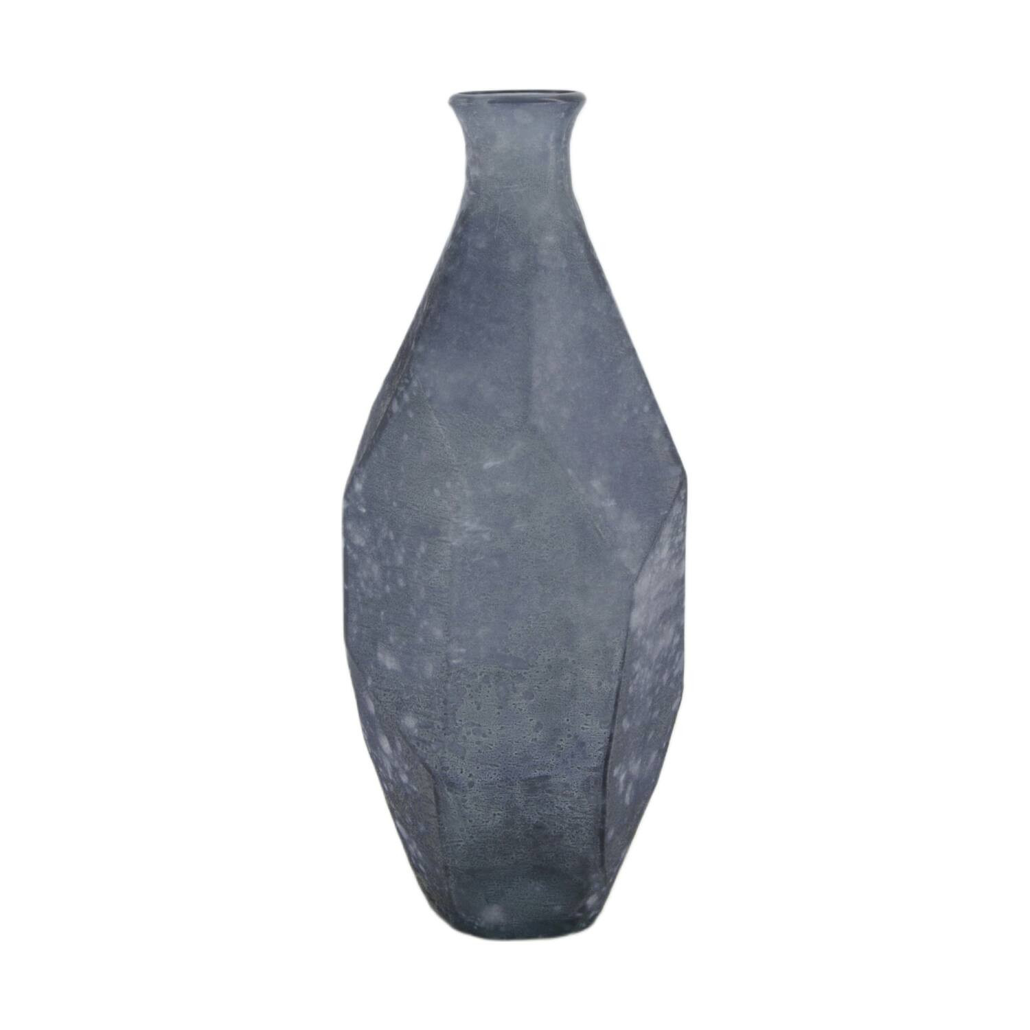 Wazon szklany 31cm ciemnoszary z recyklingu