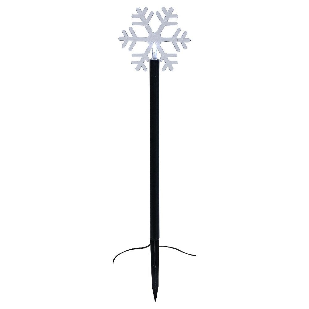 Borne à planter flocon 1LED blanc froid H40cm x5