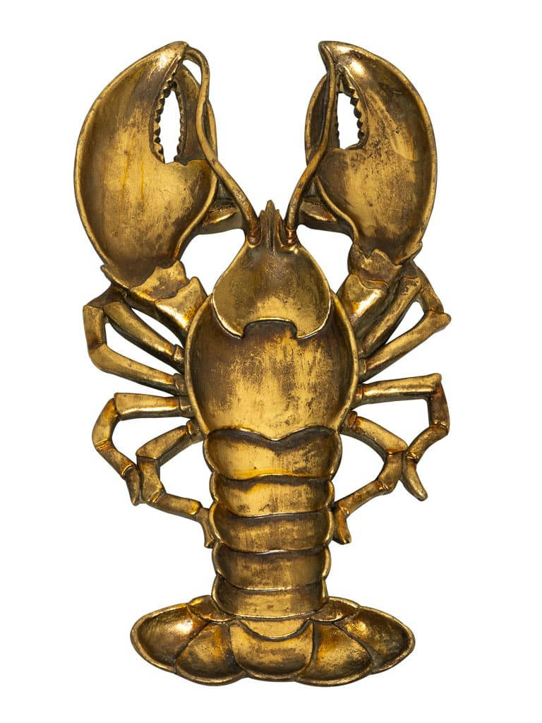 - Plateau doré homard L31cm