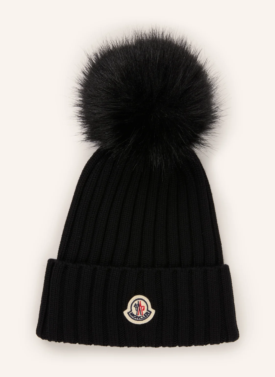 MONCLER Mütze mit Kunstfell