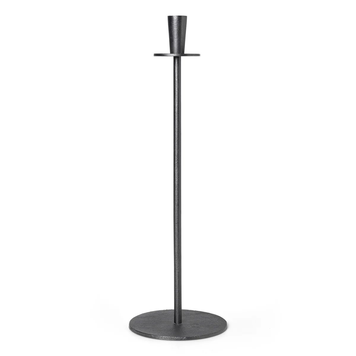 Ferm Living - Hoy Casted Kerzenhalter H 55 cm, schwarz