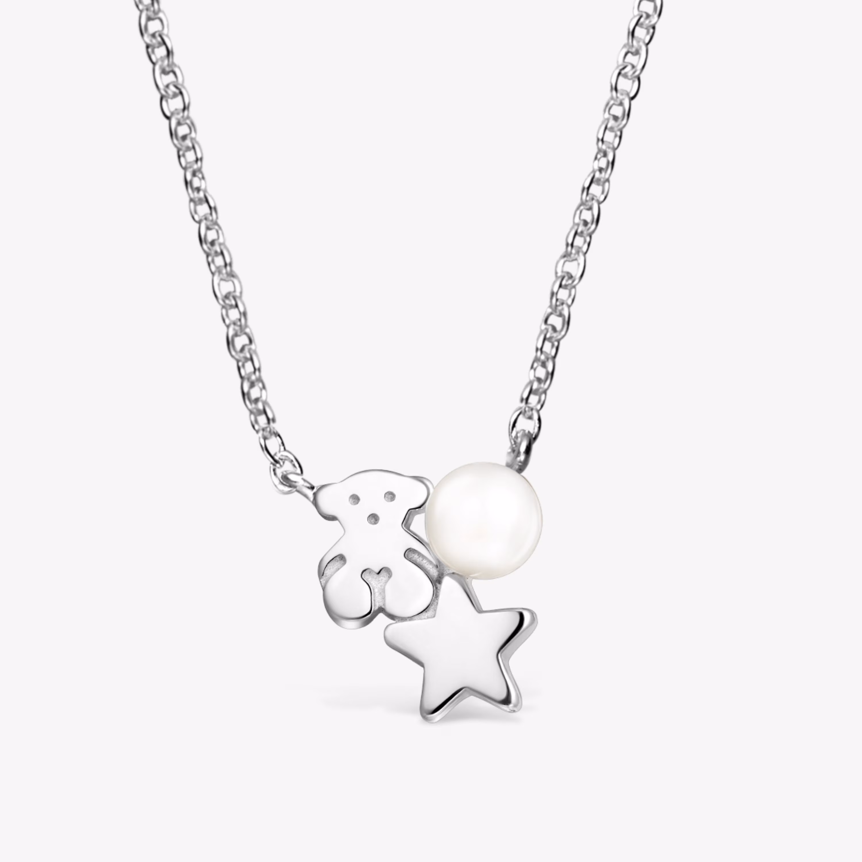 Collar de plata con perla Nocturne