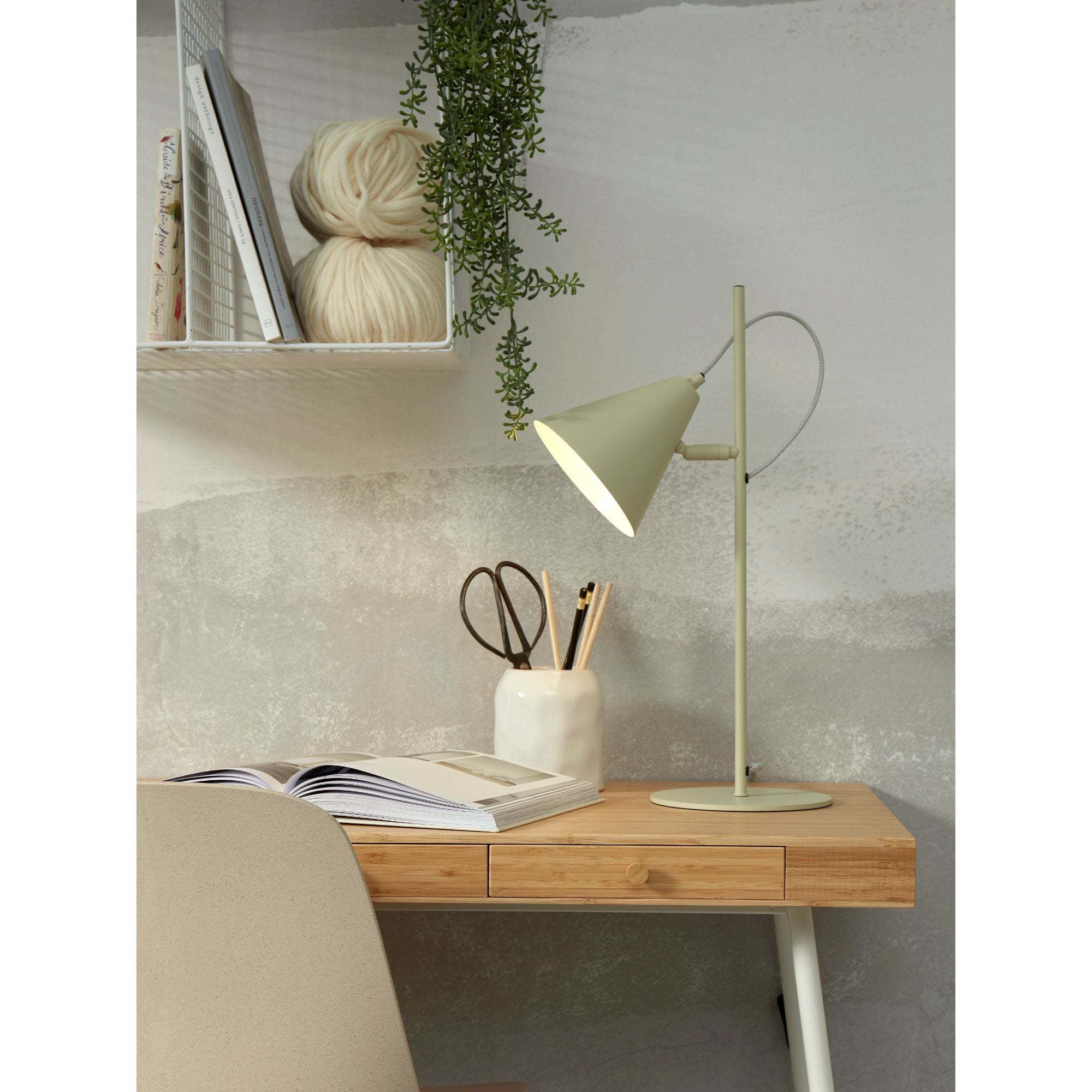 it's about RoMi Tafellamp Lisbon - Groen - 18x29x50.5cm