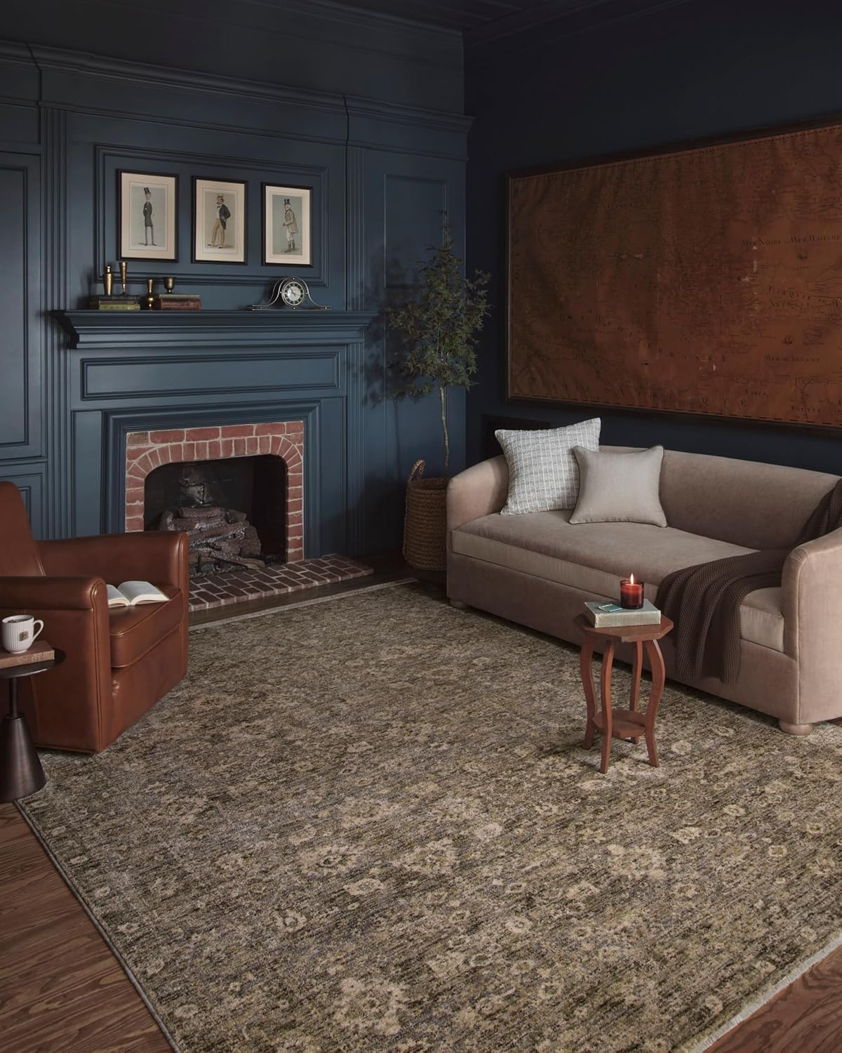 Loloi Magnolia Home by Joanna Gaines Junie Collection JUE-06 Lagoon/Natural 7'-10 x 10'-2, .38 Pile Height, Area Rug