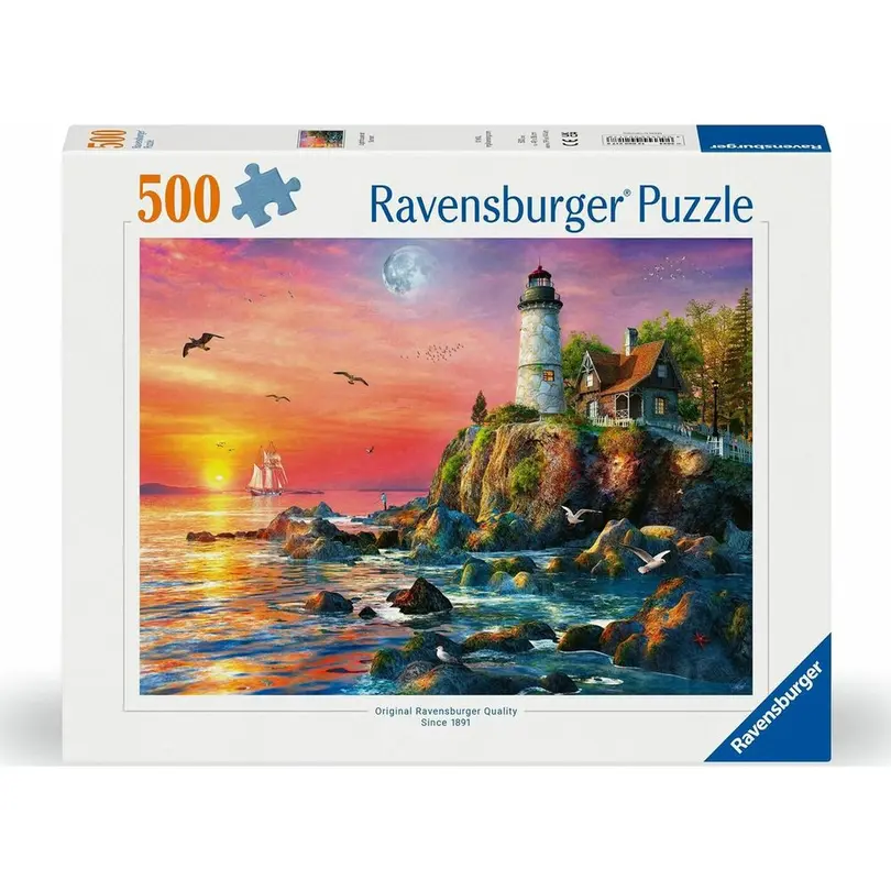 Puzzle Leuchtturm am Abend
