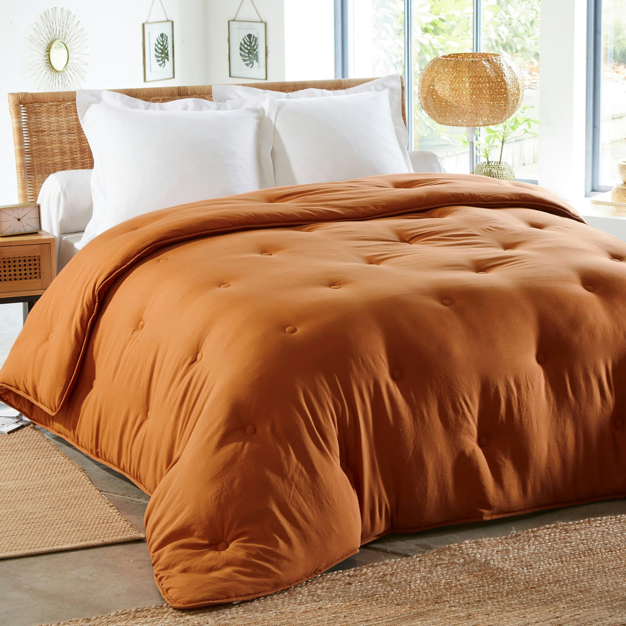 ZEPHYR - Couette 220x240 marron en polyester 400 g/m²