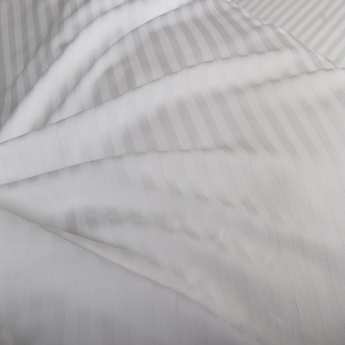 RAYURES BLANC - Lot de 2 Taies d'oreiller 50x70 cm satin de coton