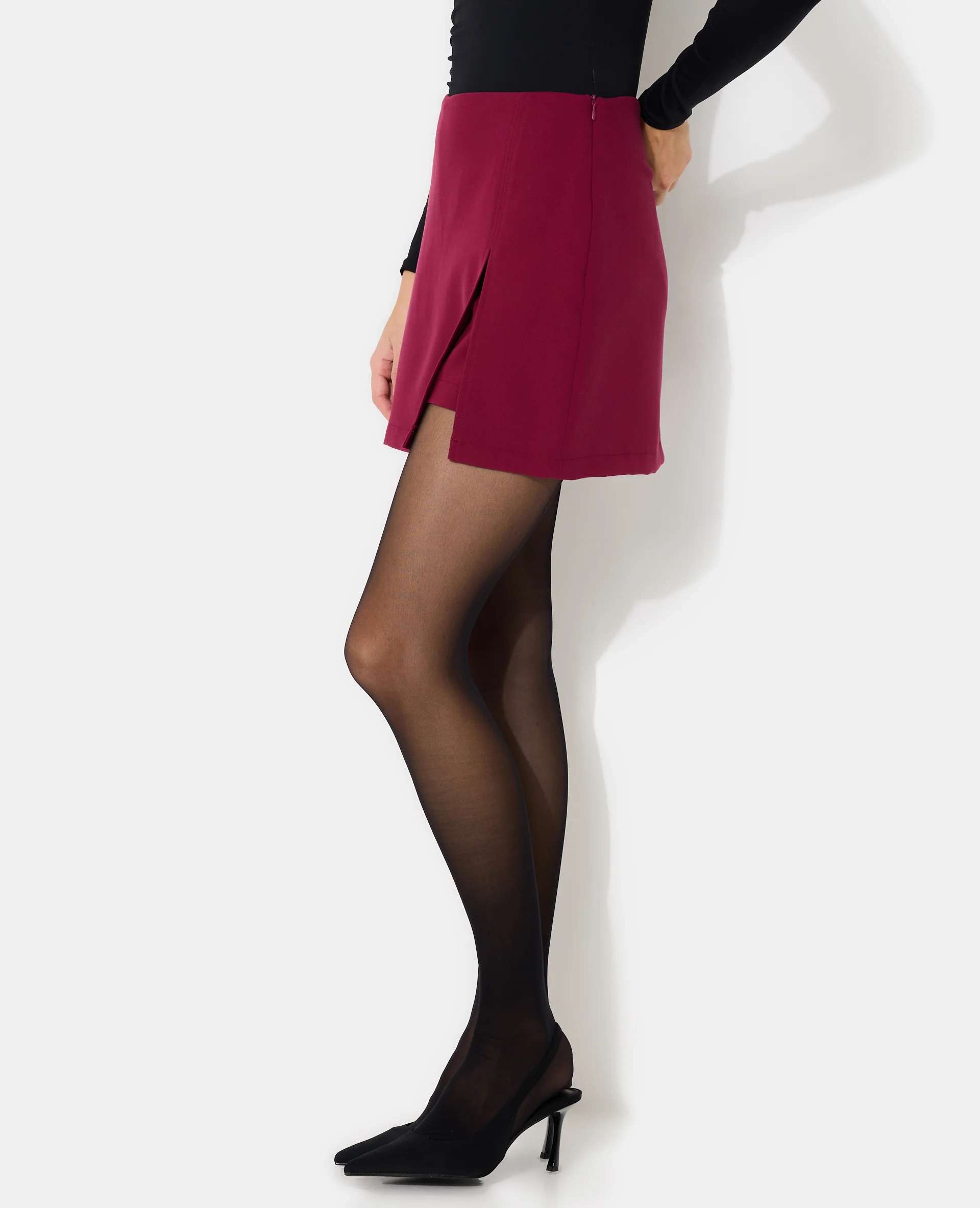 Jupe-short city avec fente