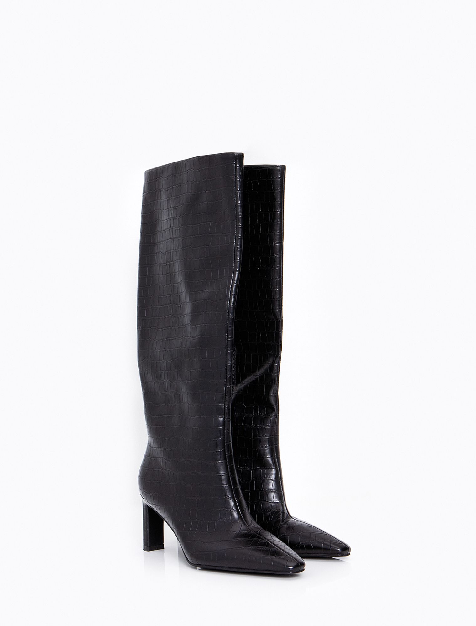 Κροκό μπότα από δερματίνη