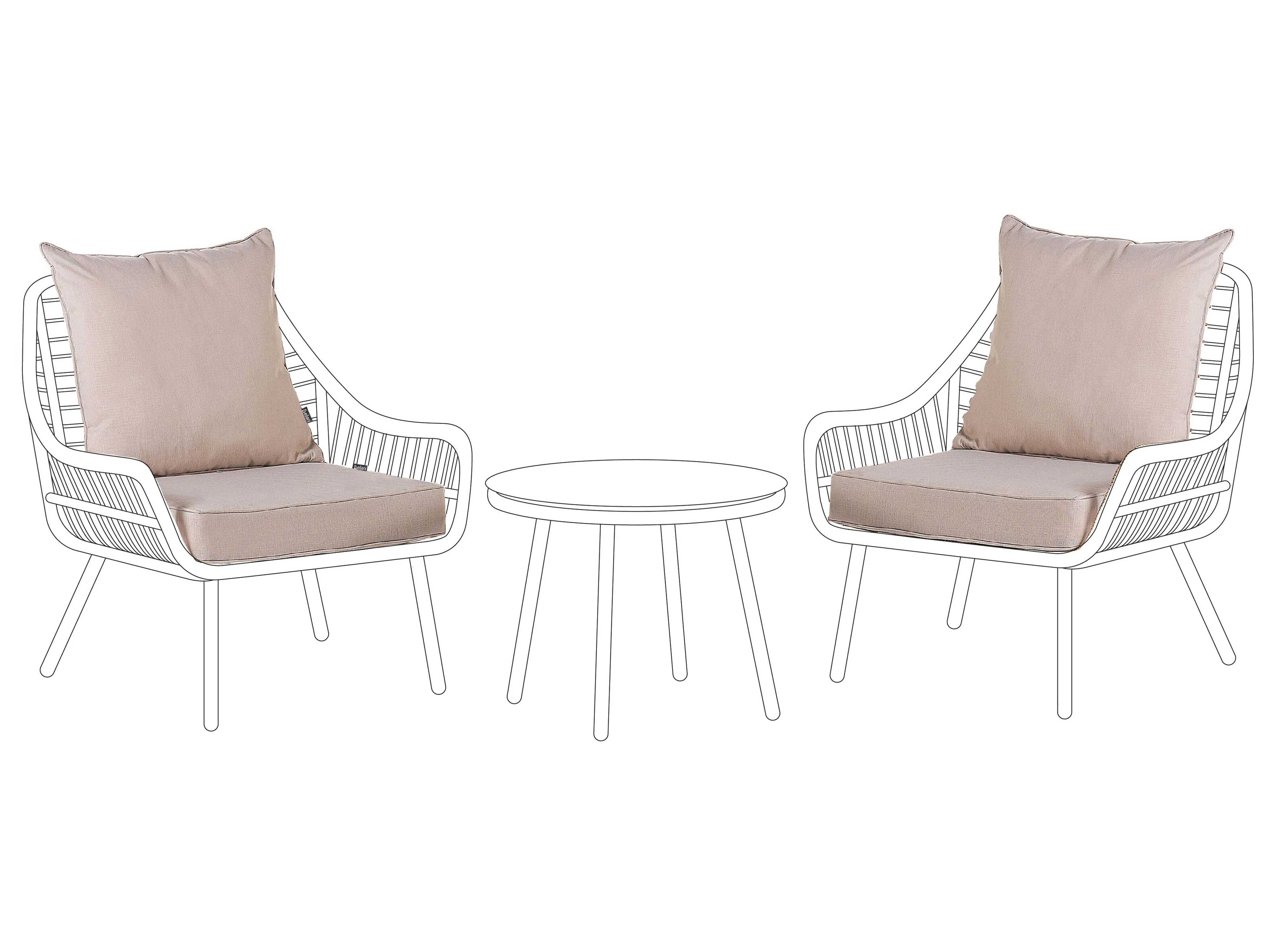 Outdoor Cushion Cover Set LAURETO Beige
