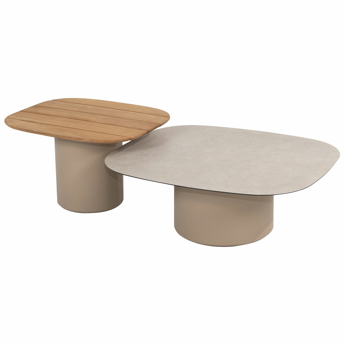 Taste by 4 Seasons loungetafels Demi 50x60 en 70x80 cm latte - set van 2