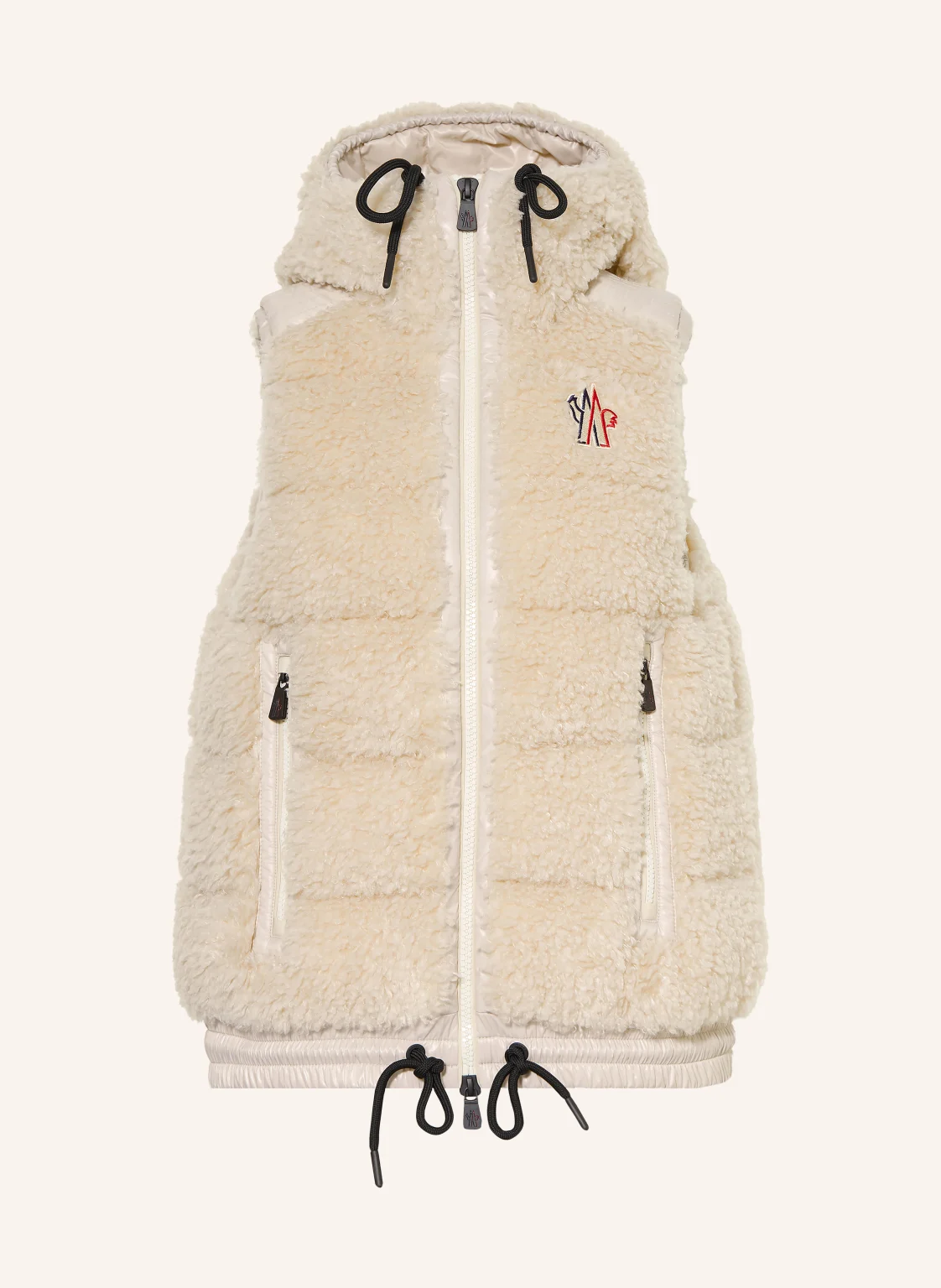 MONCLER GRENOBLE Daunenweste in Teddyfell-Optik