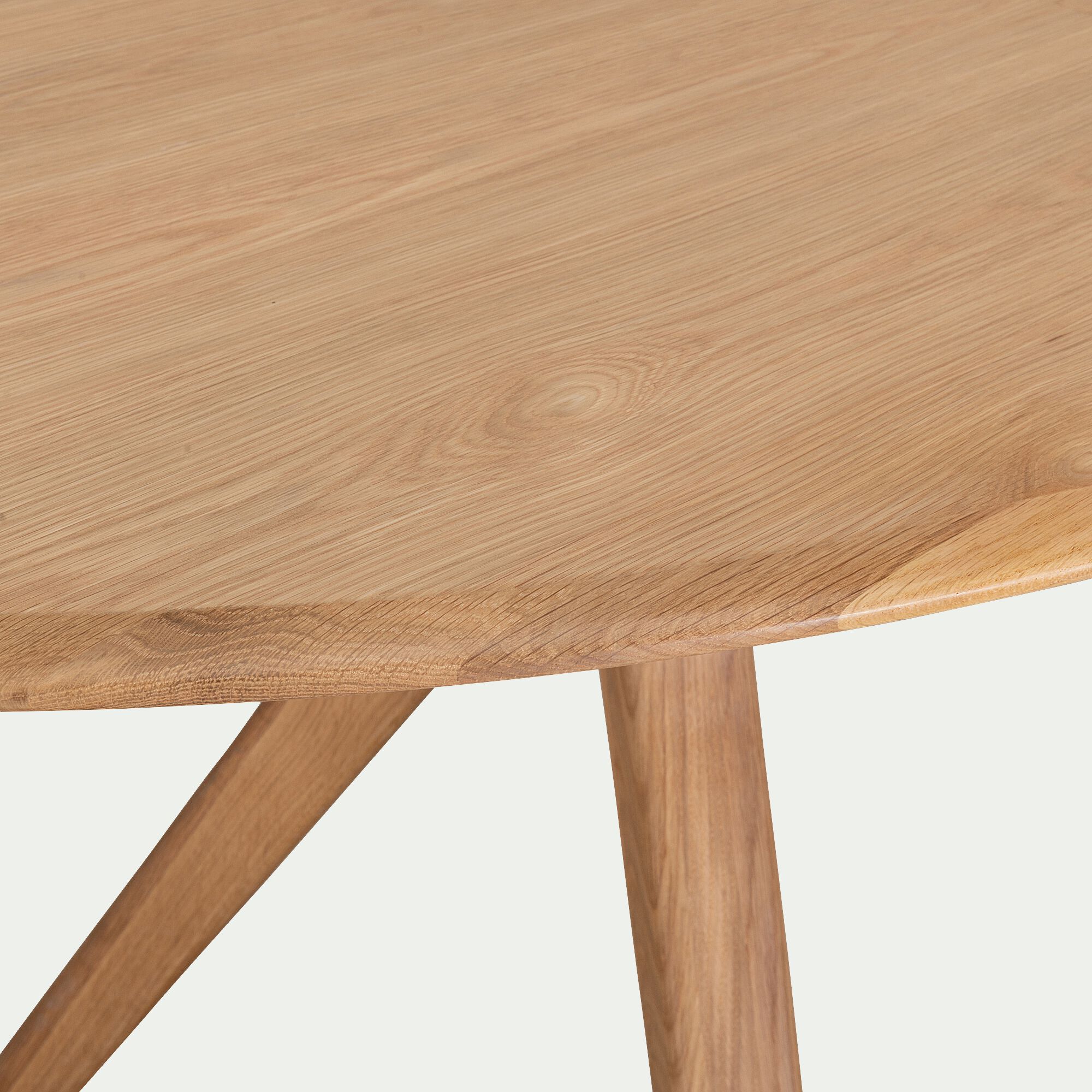 CARMEN - Table de repas ovale extensible bois massif - bois clair (6 à 8 places)