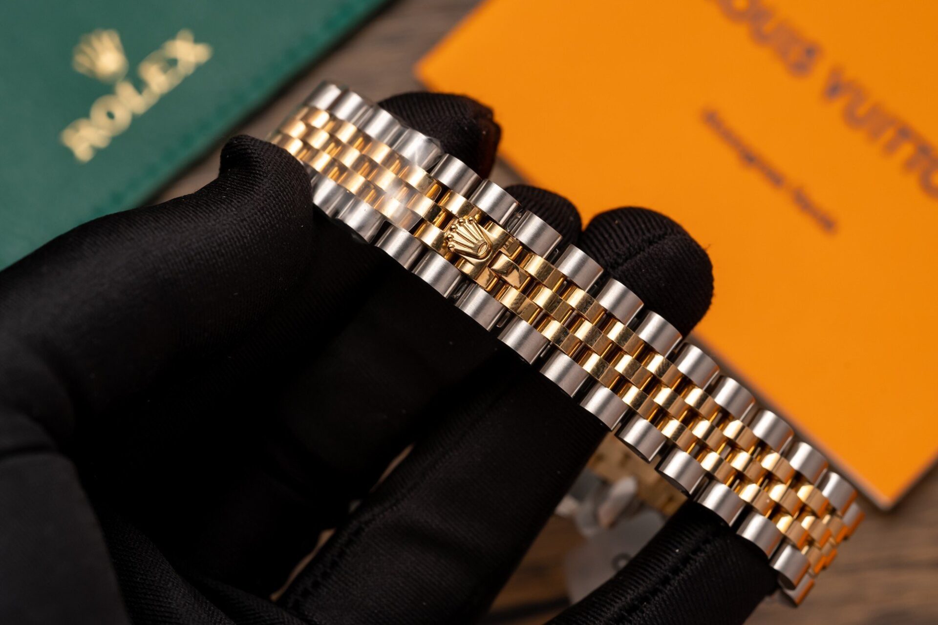 Rolex Datejust SS/YG Plated Gold Dial CZ Diamonds 31mm Jub Super Clone