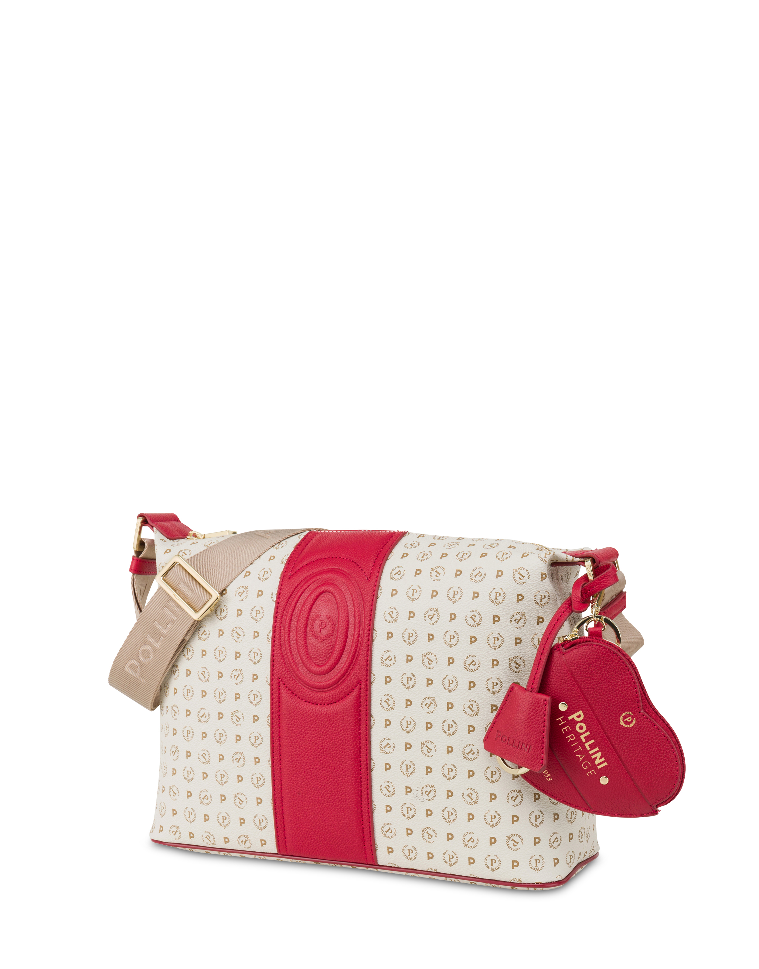 Borsa A Spalla Heritage 70 Avorio/rosso.