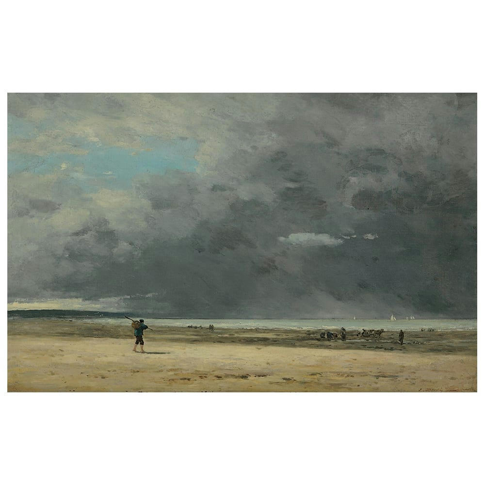 - Tableau - Deauville, Marée Basse - Eugène Boudin 50x80cm