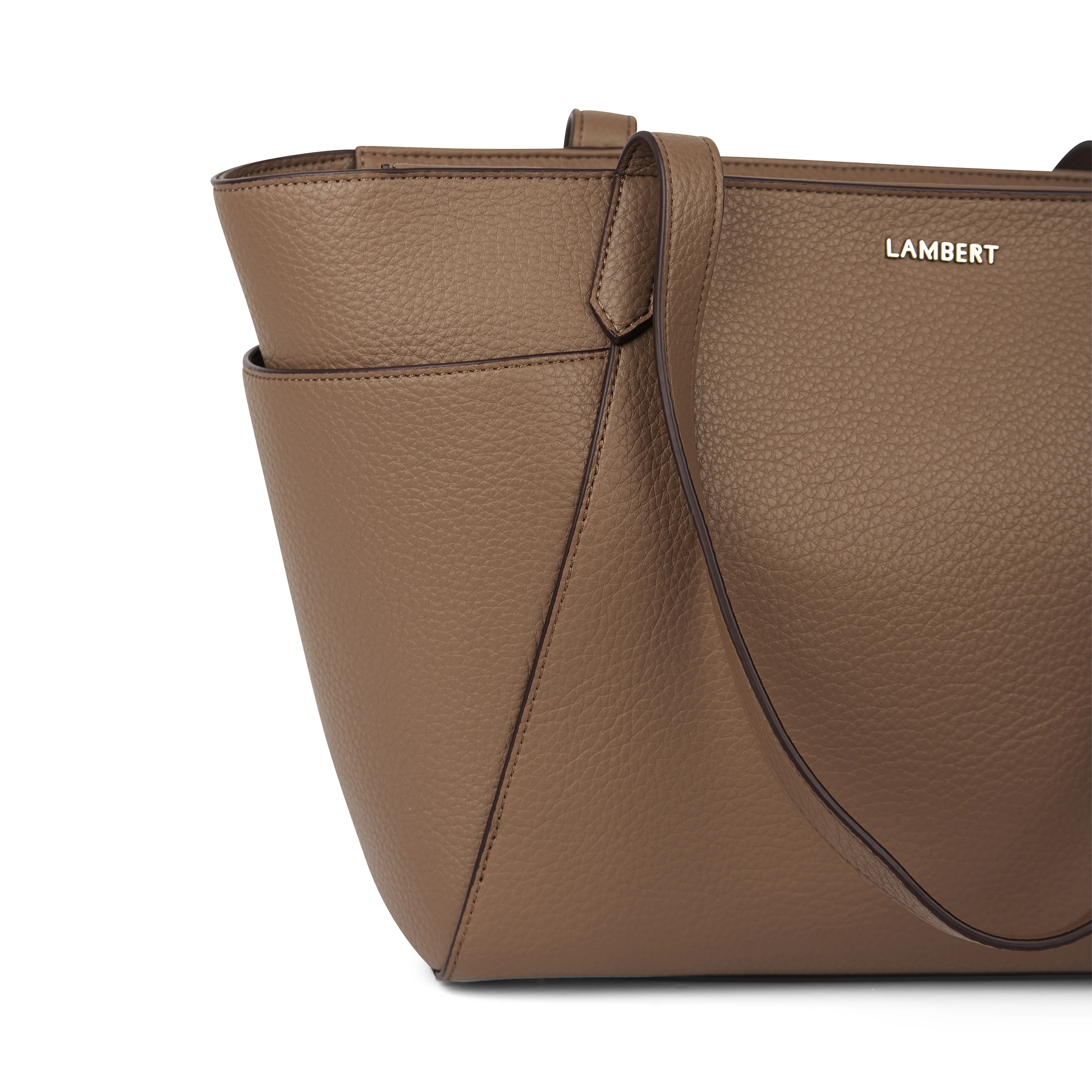 The Opale – Taupe Medium Vegan Leather Tote Bag