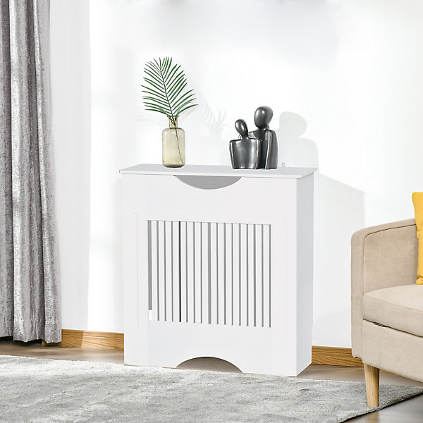 Cache-radiateur design panneau 78 x 19 x 82 cm MDF blanc