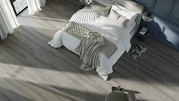 GAMME PRO - LAME CLIPSABLE TRÈS HAUTE RéSISTANCE AVEC SOUS-COUCHE INTEGREE. IROKO GRIS FONCé - Pack T5 (79m²)