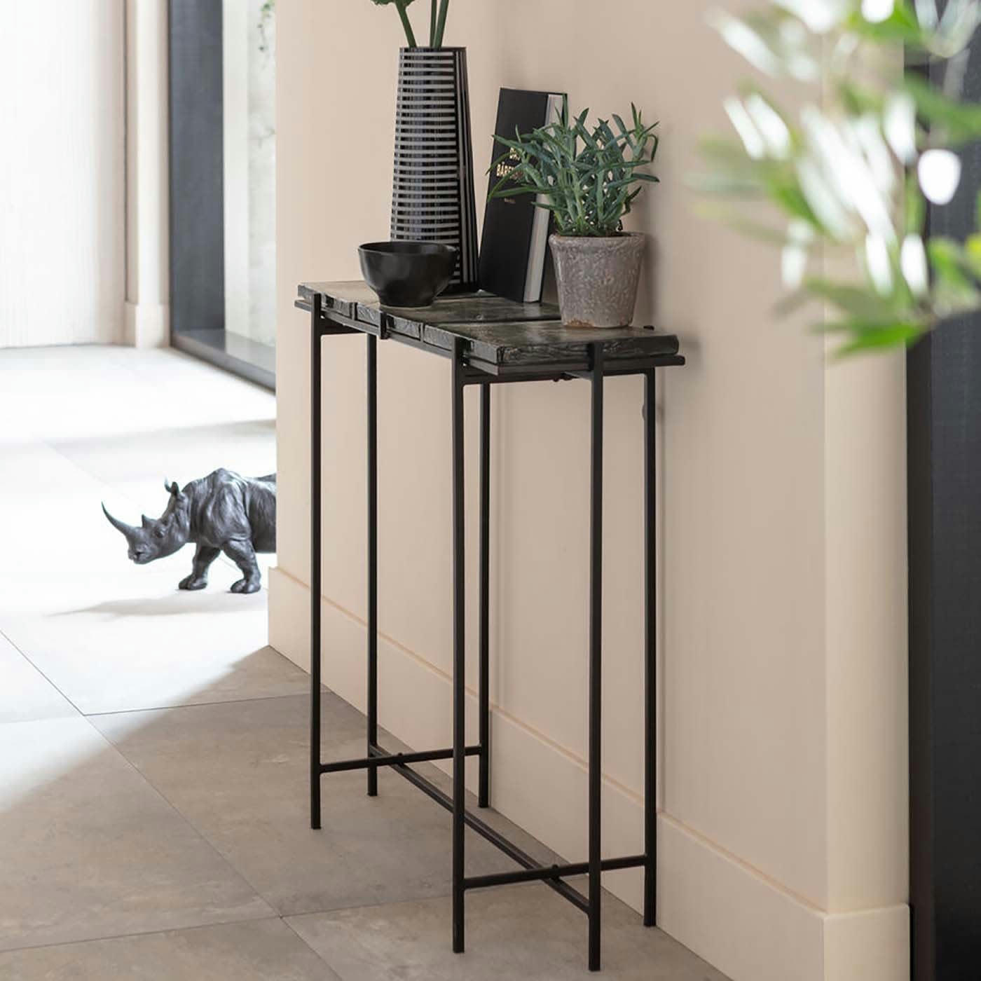 ICE - Console en verre et acier