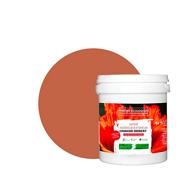Orange Desert Peinture interieur exterieur aspect satin Natura - Orange Desert - 1L