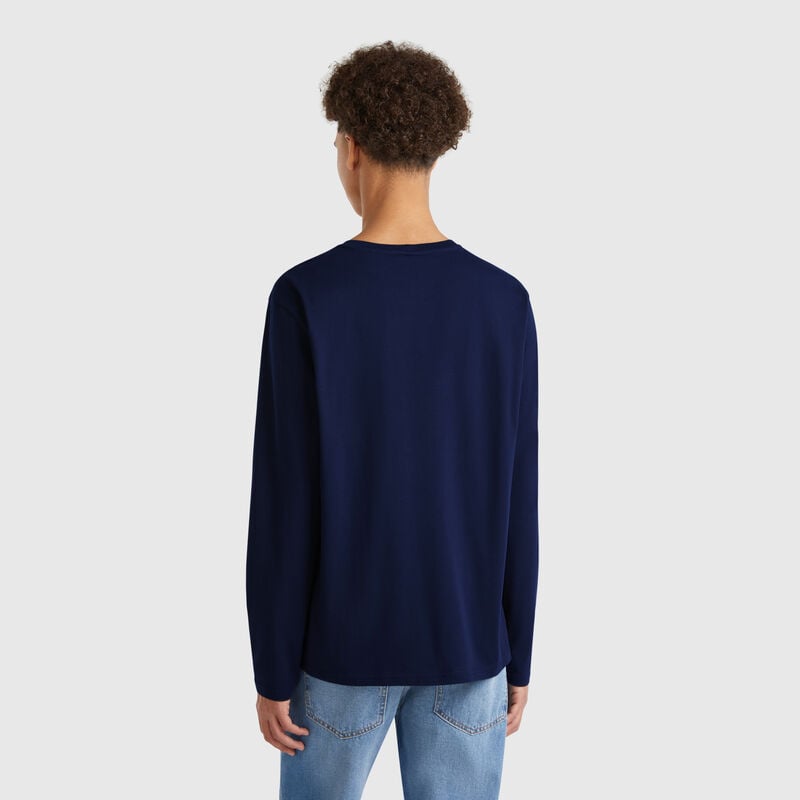 Long sleeve pure cotton t-shirt