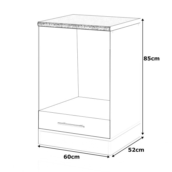 Szafka kuchenna modułowa dolna piekarnik 60cm spremium szary