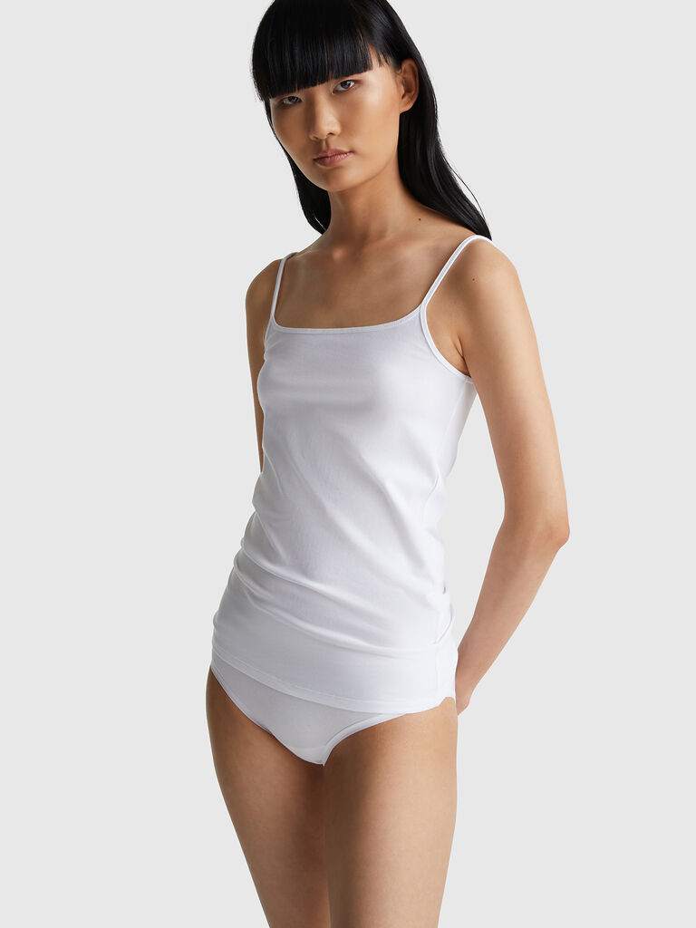 Tank top in stretch cotton