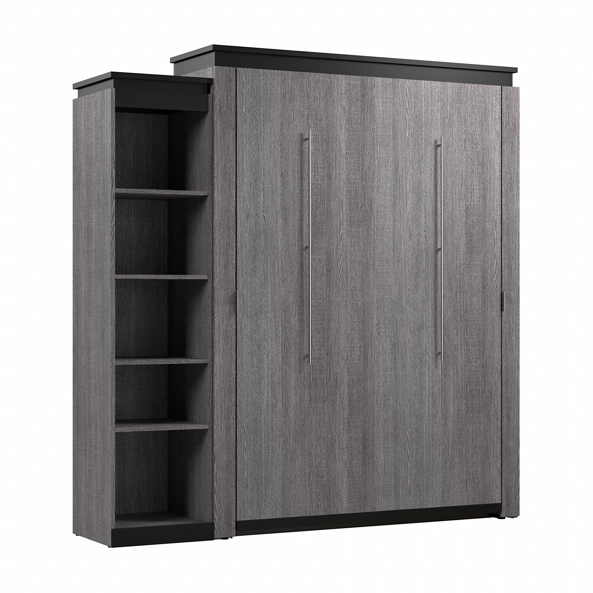 Orion Queen Murphy Bed with Shelves (87W) by Bestar