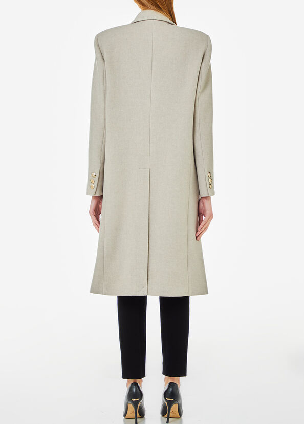 Cappotto doppiopetto in misto lana