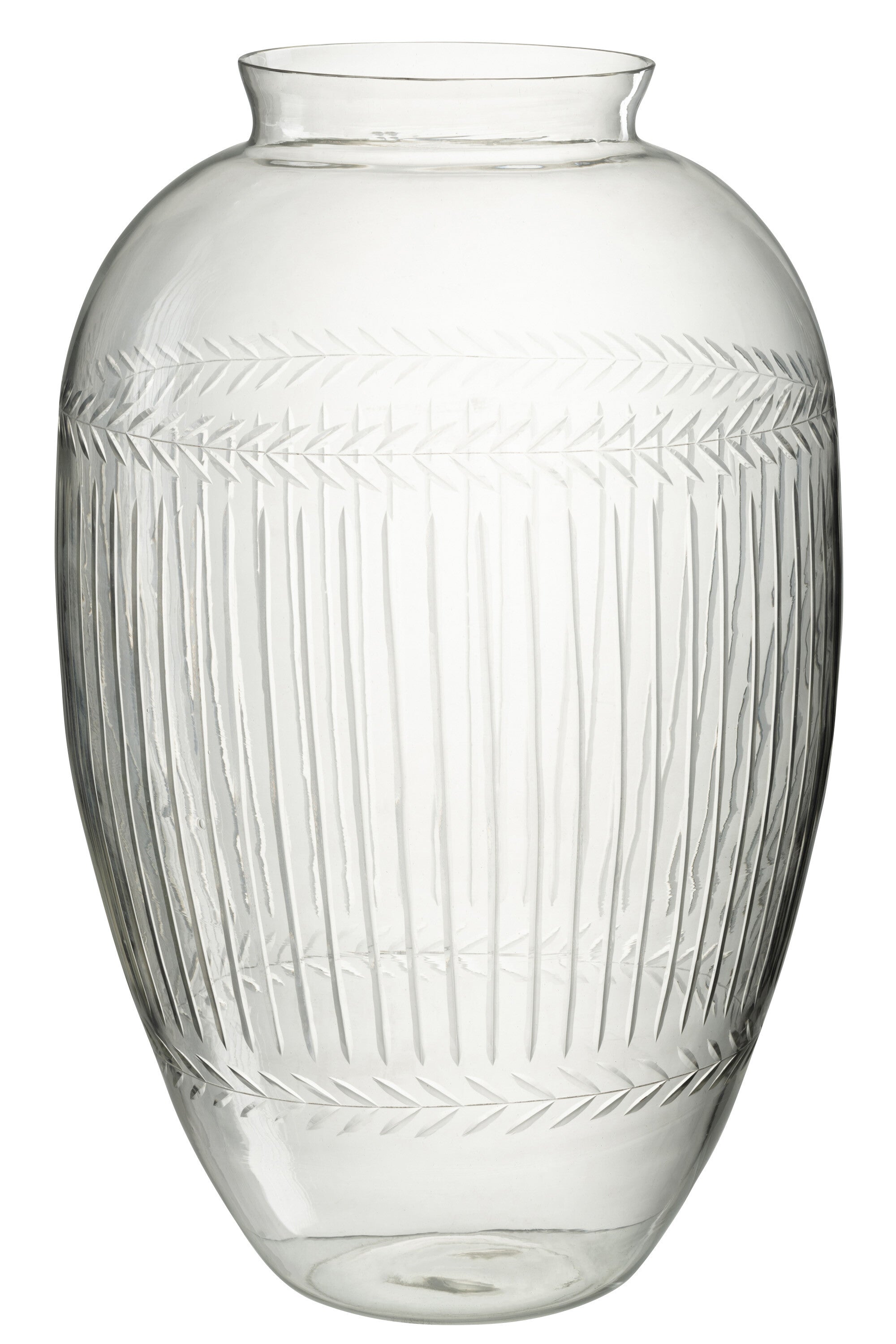 J-Line vaas Massif - glas - transparant - 61 cm hoog
