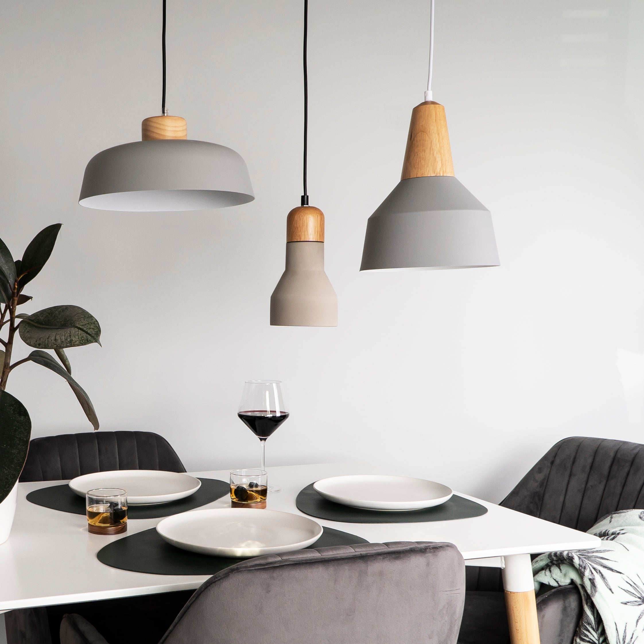 QUVIO Hanglamp grijs - QUV5055L-GREY