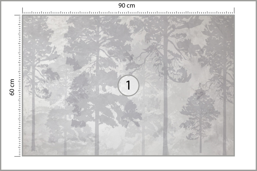 Fototapeta Do Sypialni LAS We Mgle Styl Vintage 90x60cm