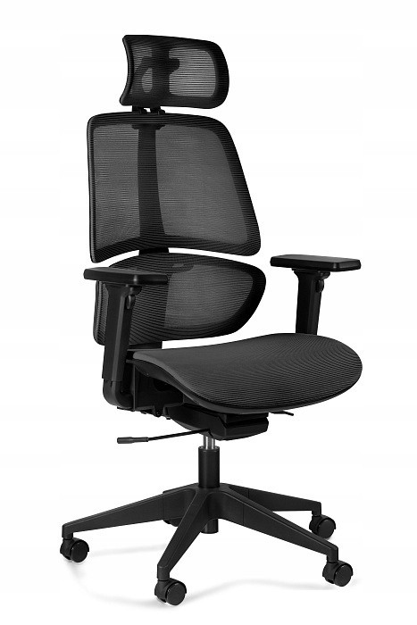 Ergonomiczny fotel biurowy Ergo czarny/czarny