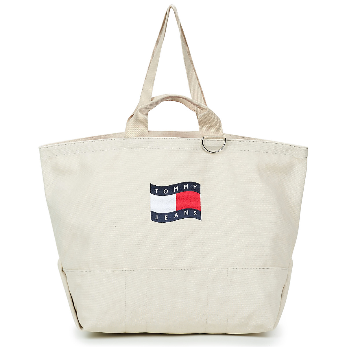 Tommy Jeans - TJW WAVE FLAG MED TOTE - Beige